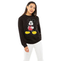Black - Side - Disney Womens-Ladies Mickey Mouse Sweatshirt