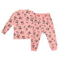 Pink-Black - Back - Disney Womens-Ladies Mickey Mouse Scribble Long-Sleeved Long Pyjama Set