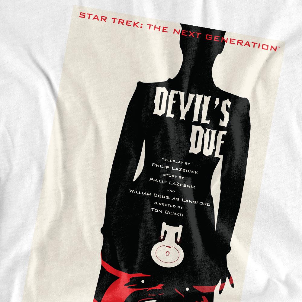 White - Back - Star Trek Unisex Adult The Next Generation Season 4 Episode 13 T-Shirt