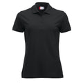 Black - Front - Clique Womens-Ladies Manhattan Polo Shirt
