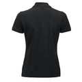 Black - Back - Clique Womens-Ladies Manhattan Polo Shirt