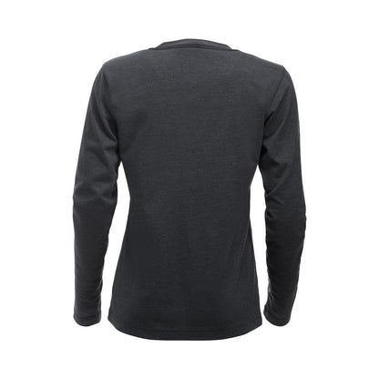 Anthracite - Back - Clique Womens-Ladies Orlando Melange Long-Sleeved T-Shirt