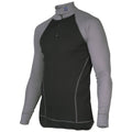 Black - Front - Projob Mens Zip Neck Thermal Top