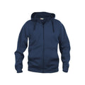 Dark Navy - Front - Clique Mens Basic Full Zip Hoodie