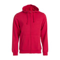 Red - Front - Clique Mens Basic Full Zip Hoodie