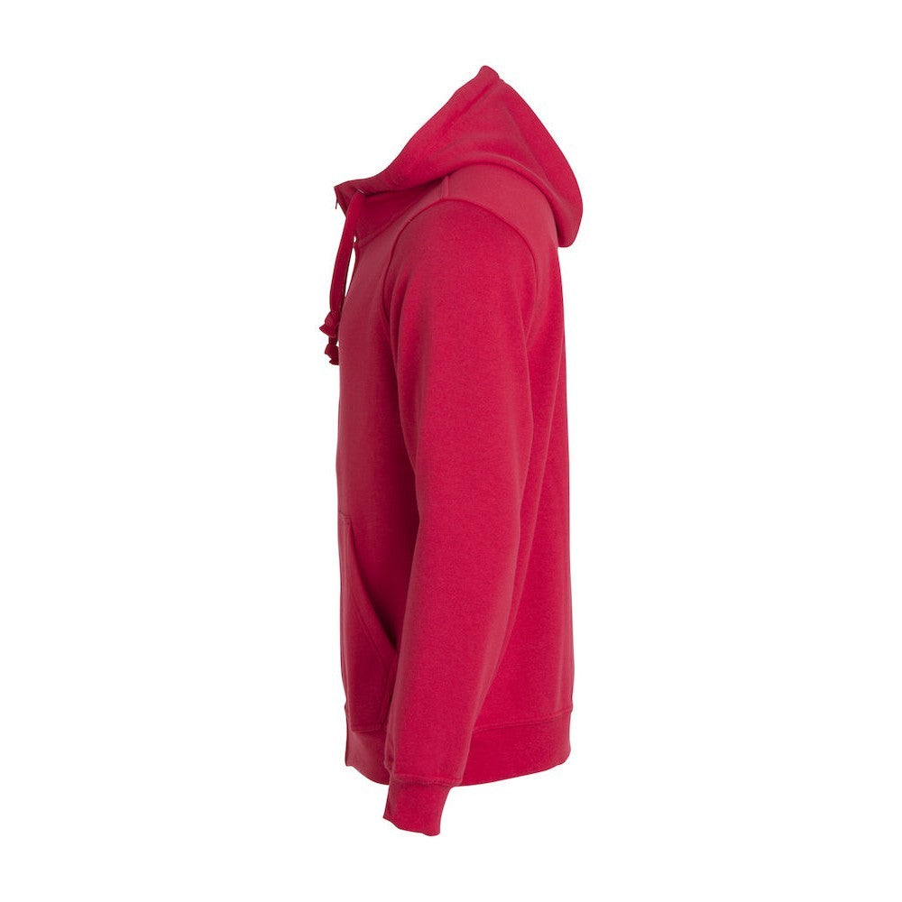 Red - Side - Clique Mens Basic Full Zip Hoodie