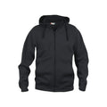 Black - Front - Clique Mens Basic Full Zip Hoodie