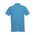 Turquoise - Back - Clique Mens Premium Stretch Polo Shirt
