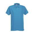 Turquoise - Front - Clique Mens Premium Stretch Polo Shirt