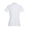 White - Back - Clique Womens-Ladies Premium Stretch Polo Shirt