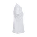 White - Side - Clique Womens-Ladies Premium Stretch Polo Shirt