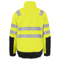 Yellow-Black - Back - Projob Mens Reflective Jacket