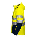 Yellow-Navy - Side - Projob Mens Functional Reflective Jacket