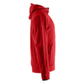 Bright Red-Black-Grey Melange - Side - Craft Mens Leisure Full Zip Hoodie