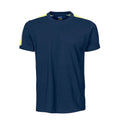 Navy-Yellow - Front - Projob Mens 2019 Hi-Vis T-Shirt