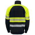 Yellow-Black - Back - Projob Mens Hi-Vis Work Jacket