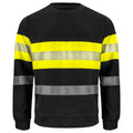 Yellow-Black - Front - Projob Mens Hi-Vis Work Sweatshirt