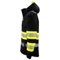 Yellow-Black - Lifestyle - Projob Mens Hooded Waterproof Hi-Vis Coat
