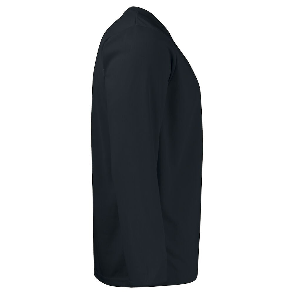 Black - Side - Projob Mens Plain Long-Sleeved T-Shirt