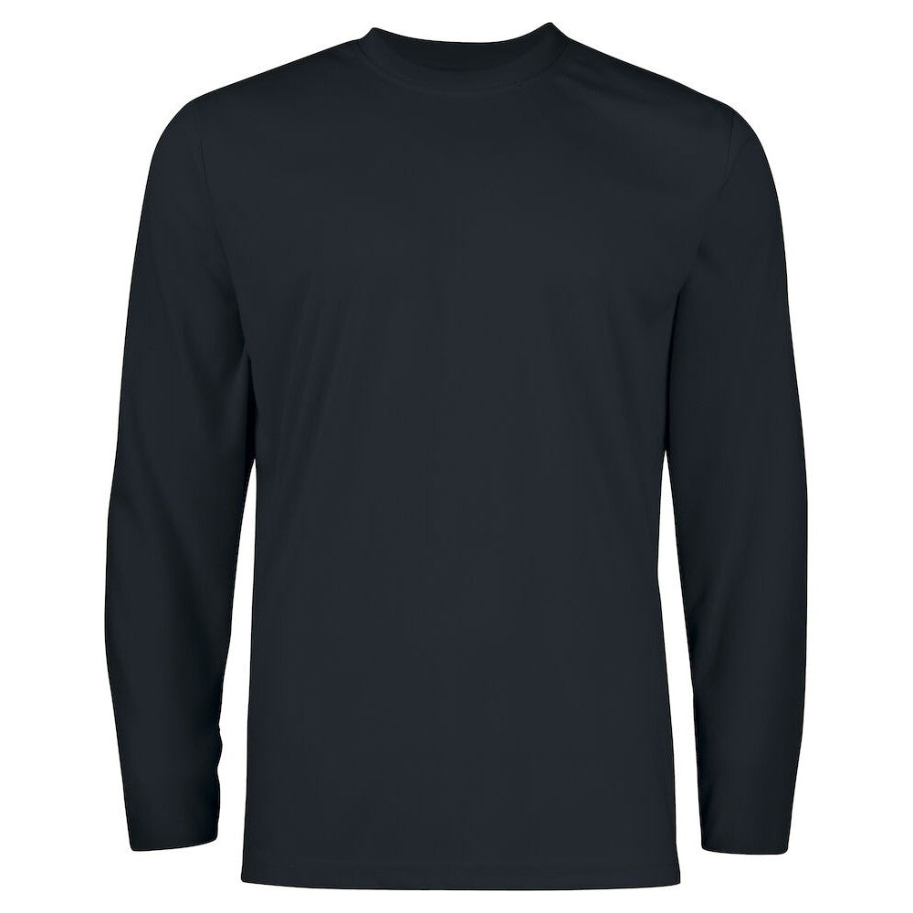 Black - Front - Projob Mens Plain Long-Sleeved T-Shirt