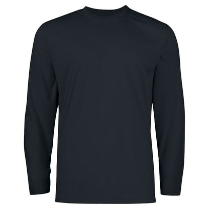 Black - Front - Projob Mens Plain Long-Sleeved T-Shirt