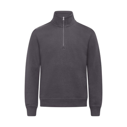 Metal Grey - Front - Clique Unisex Adult Miami Quarter Zip Pullover