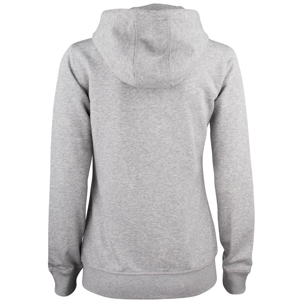 Grey Melange - Back - Clique Womens-Ladies Premium Full Zip Hoodie