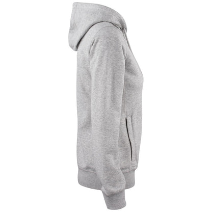Grey Melange - Side - Clique Womens-Ladies Premium Full Zip Hoodie