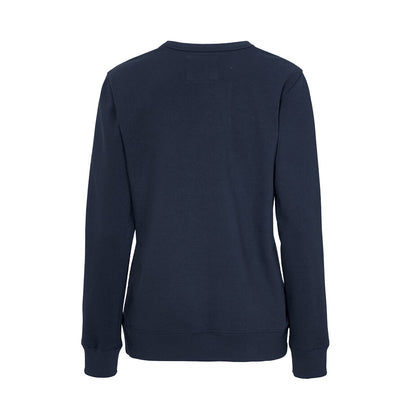 Navy - Back - Cottover Womens-Ladies Crew Neck Sweatshirt