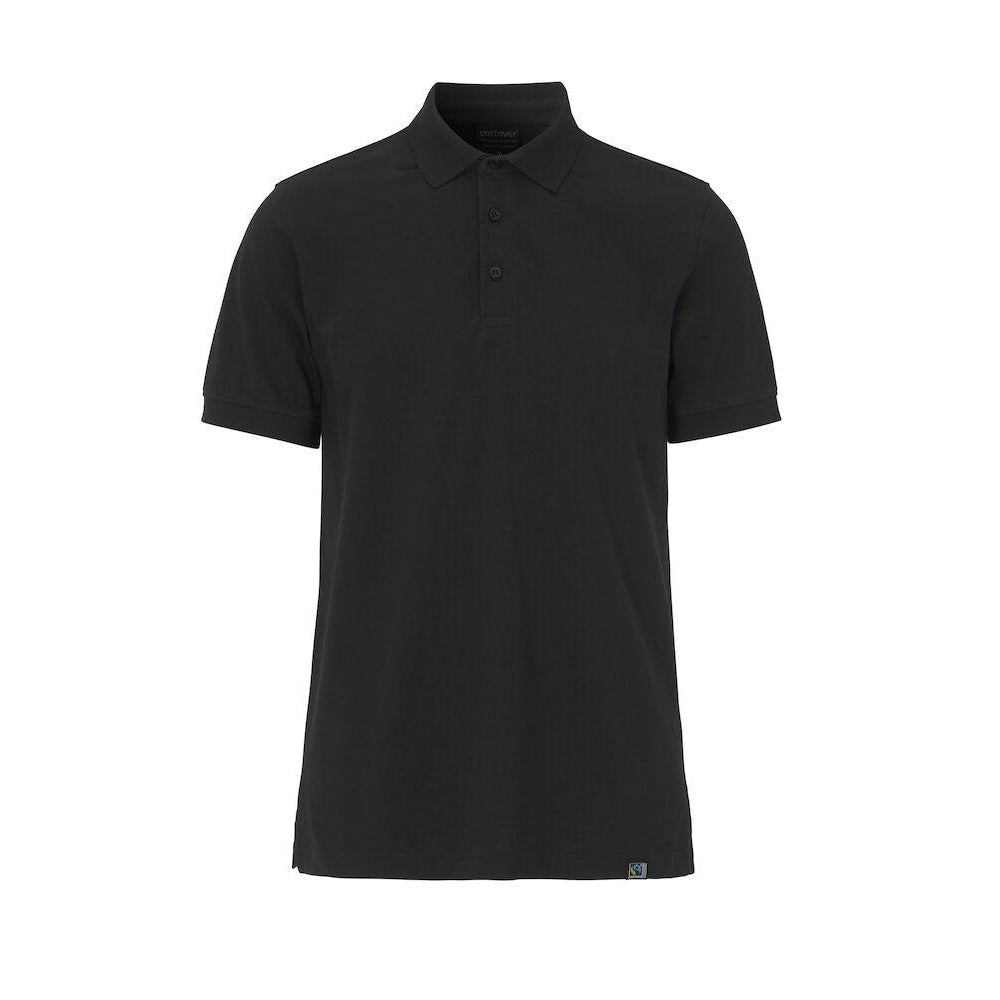 Black - Front - Cottover Mens Pique Stretch Polo Shirt
