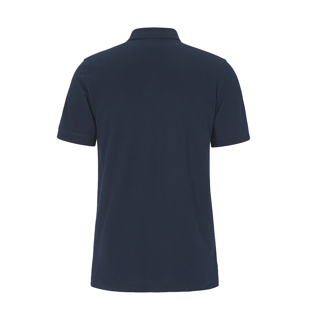 Navy - Side - Cottover Mens Pique Stretch Polo Shirt