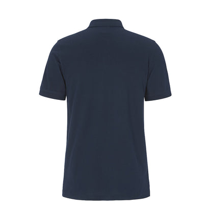 Navy - Side - Cottover Mens Pique Stretch Polo Shirt