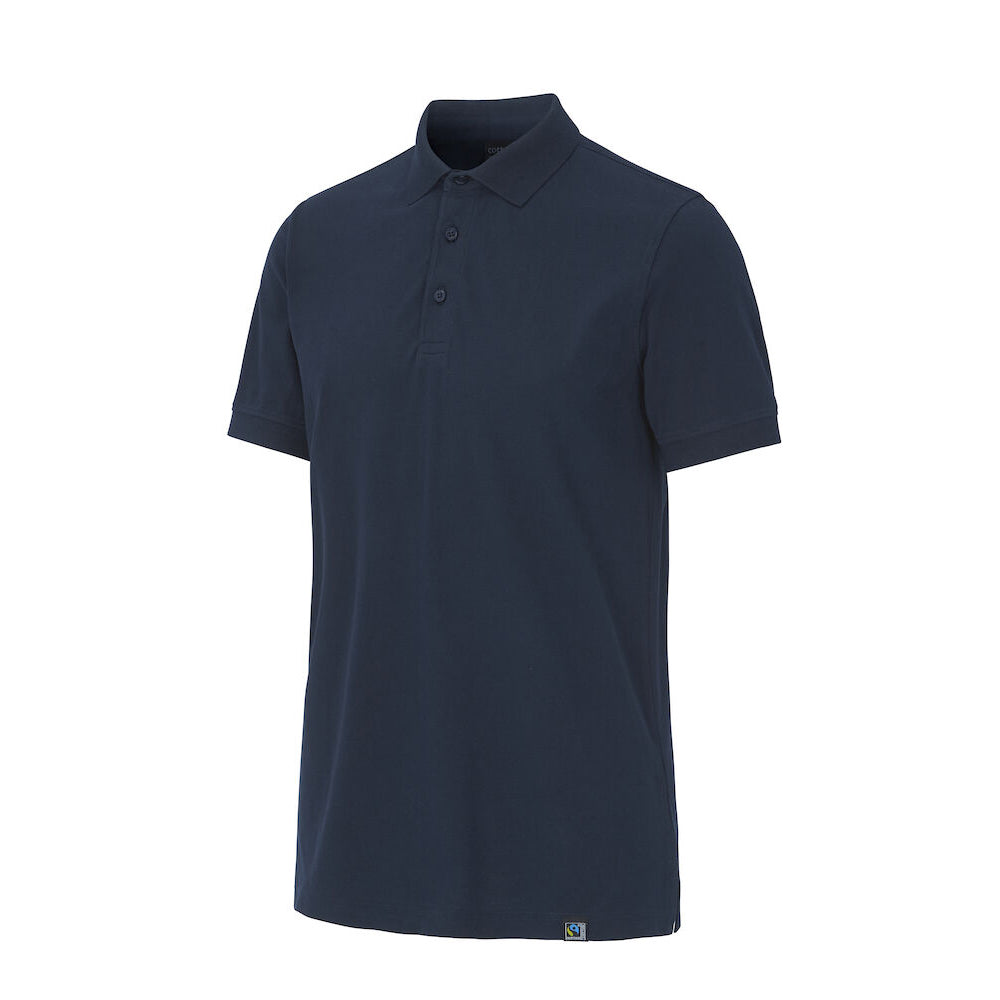 Navy - Lifestyle - Cottover Mens Pique Stretch Polo Shirt