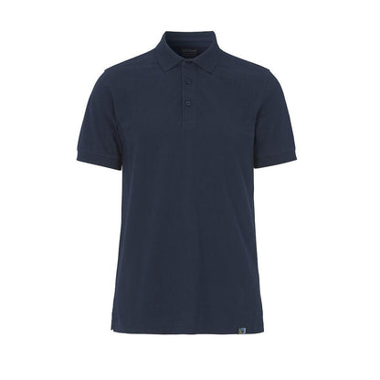 Navy - Back - Cottover Mens Pique Stretch Polo Shirt