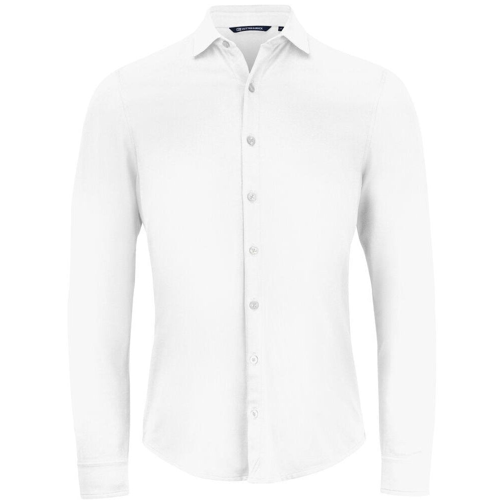 White - Front - Cutter & Buck Mens Advantage Shirt