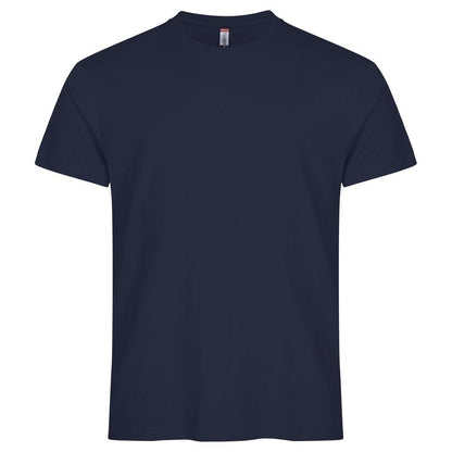 Navy - Front - Clique Mens Premium Long T-Shirt
