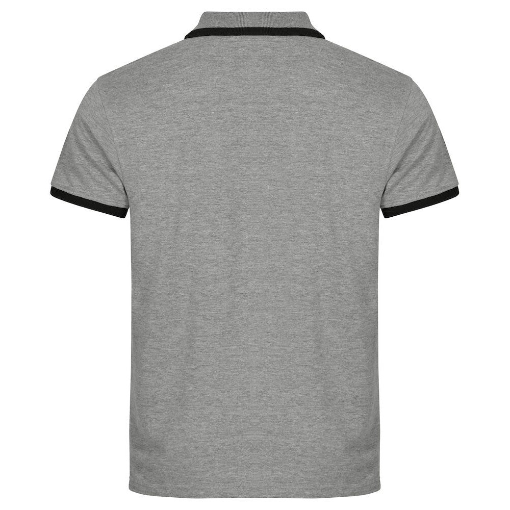 Grey Melange - Back - Clique Mens Austin Polo Shirt