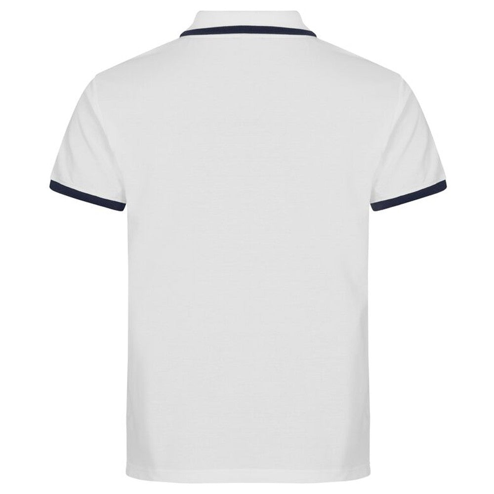 White - Back - Clique Mens Austin Polo Shirt