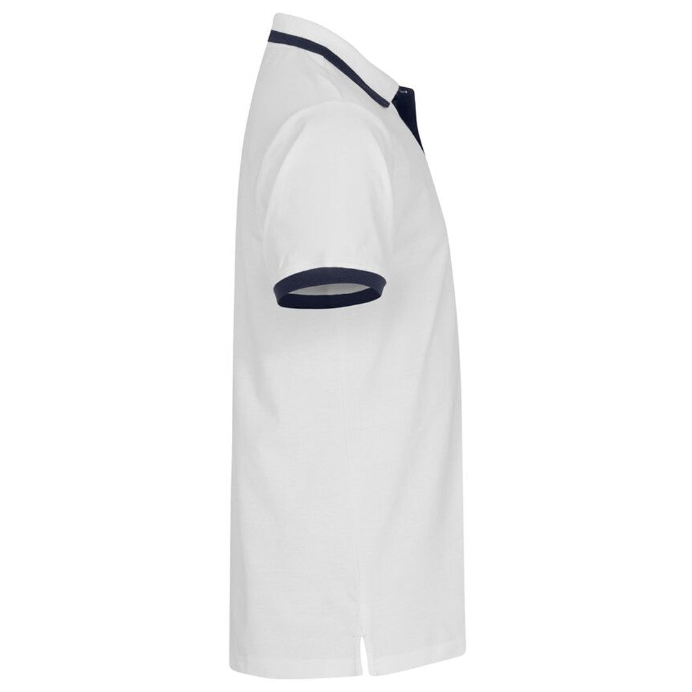 White - Side - Clique Mens Austin Polo Shirt