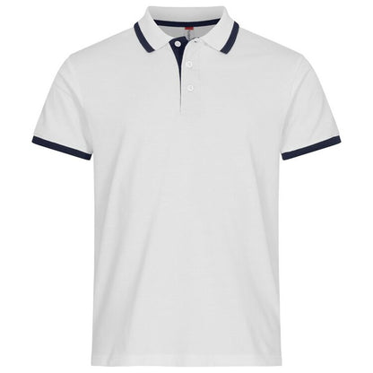 White - Front - Clique Mens Austin Polo Shirt