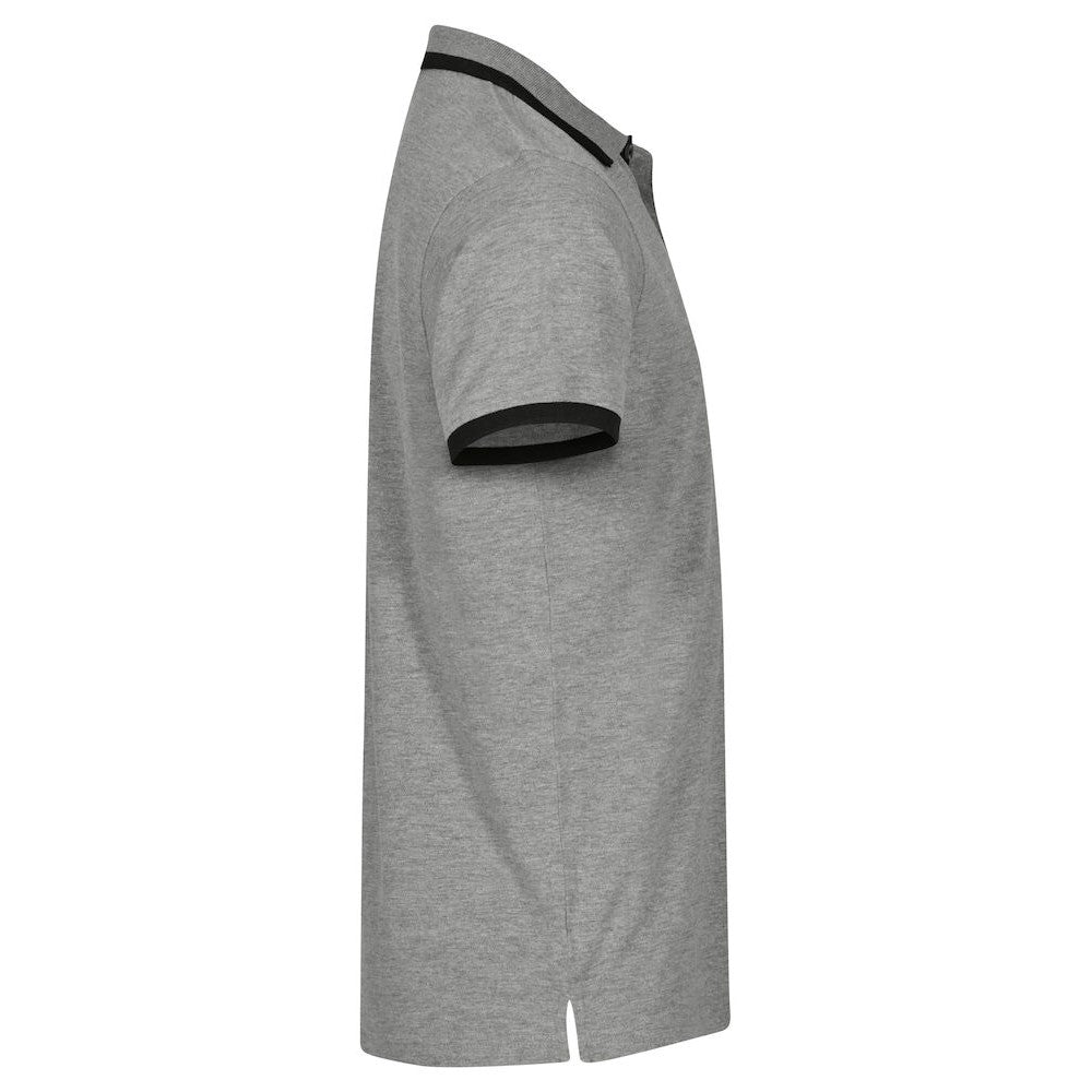 Grey Melange - Side - Clique Mens Austin Polo Shirt