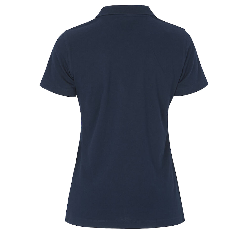 Navy - Back - Cottover Womens-Ladies Pique Stretch Polo Shirt
