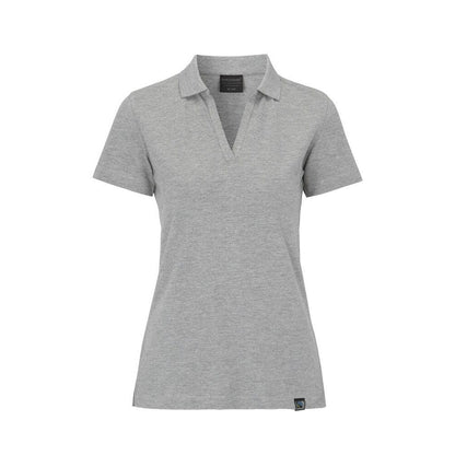 Grey Melange - Front - Cottover Womens-Ladies Pique Stretch Polo Shirt
