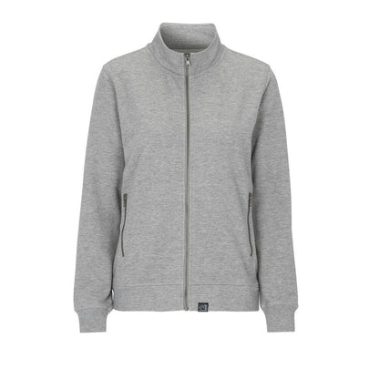 Grey Melange - Front - Cottover Womens-Ladies French Terry Full Zip Jacket