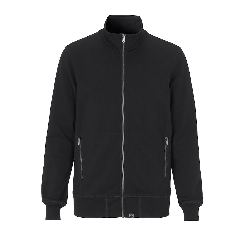 Black - Front - Cottover Mens French Terry Full Zip Jacket