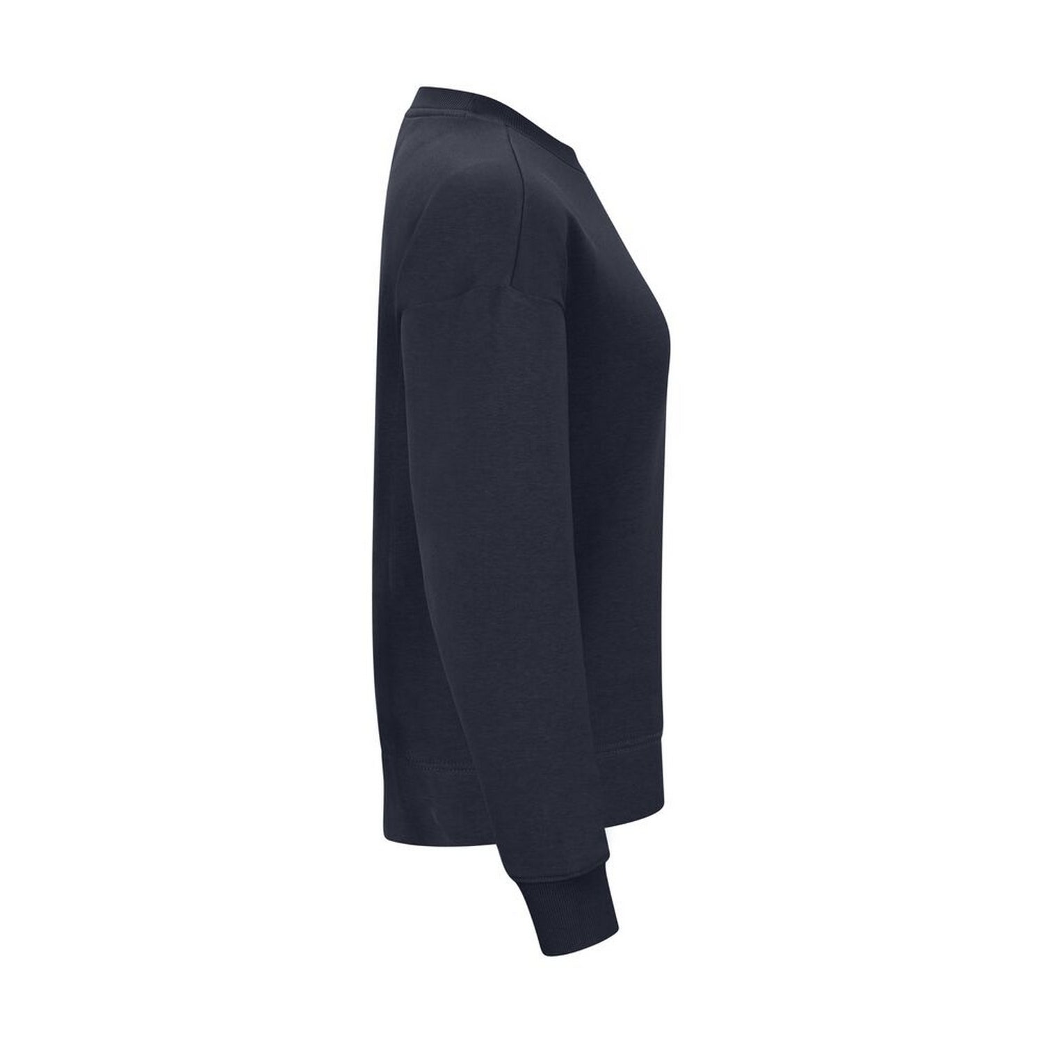 Dark Navy - Side - Clique Womens-Ladies Miami Pro Round Neck Sweatshirt