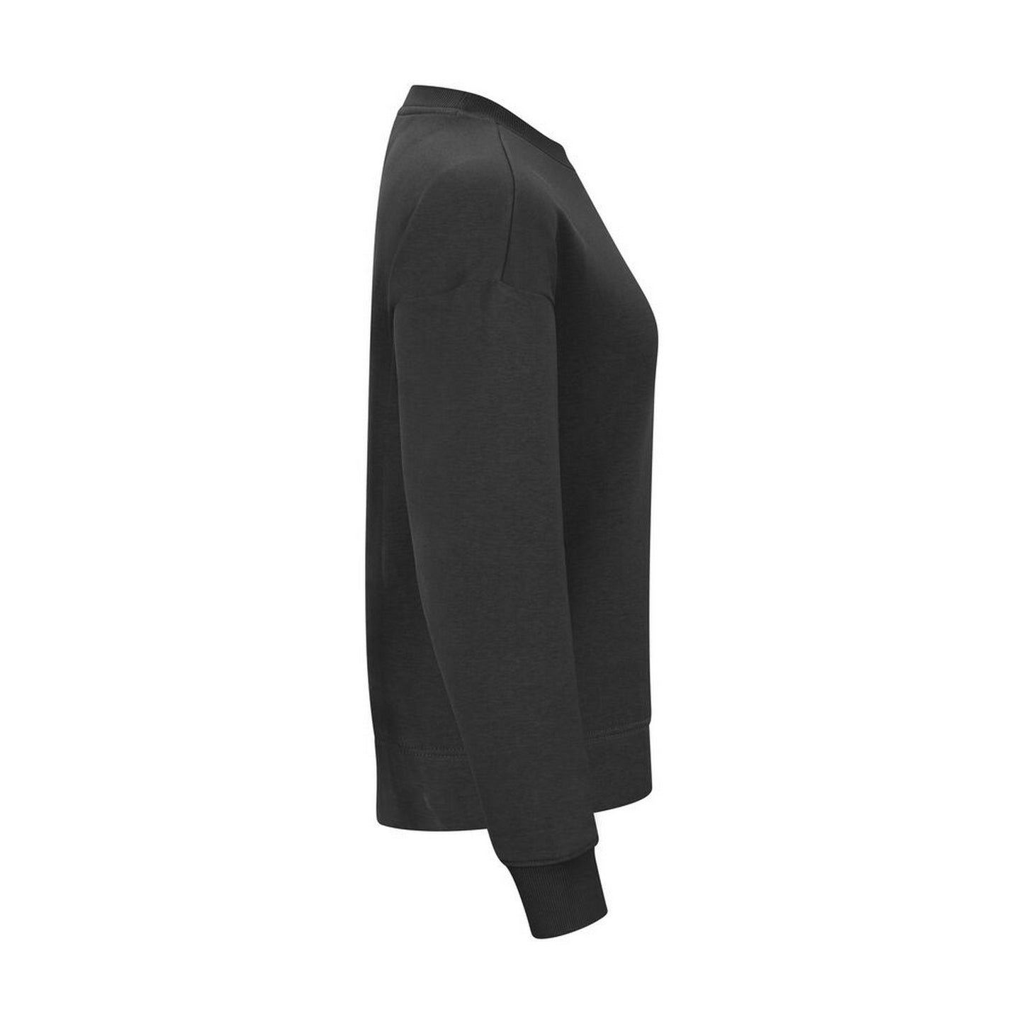 Black - Side - Clique Womens-Ladies Miami Pro Round Neck Sweatshirt