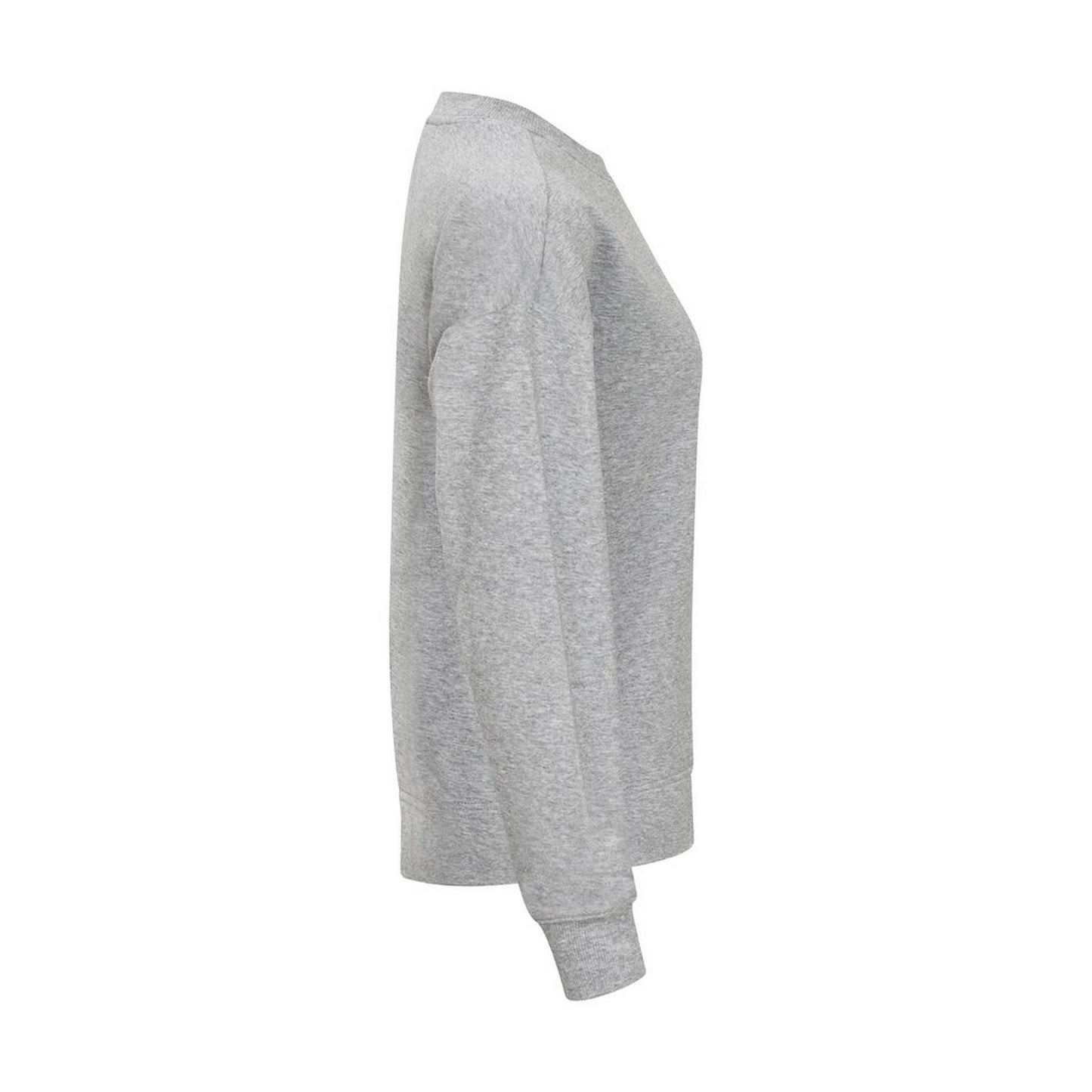 Grey Melange - Side - Clique Womens-Ladies Miami Pro Round Neck Sweatshirt