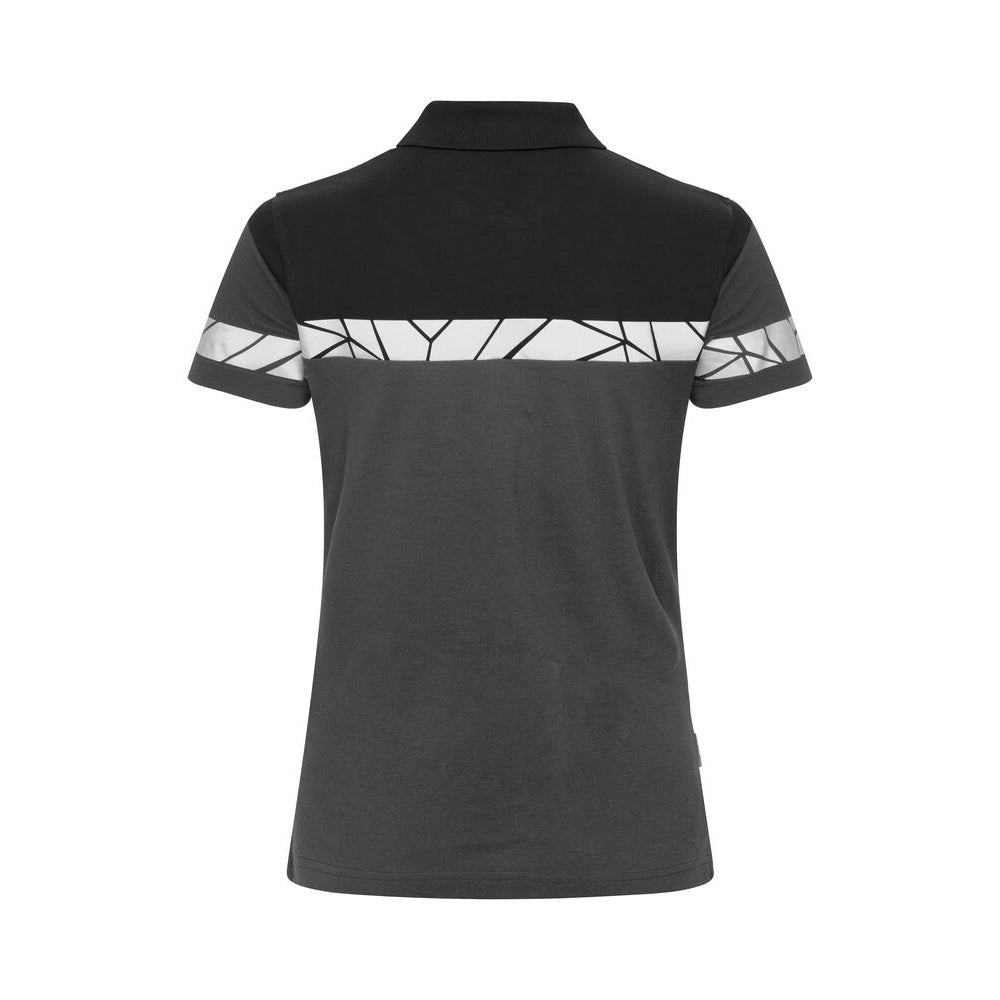 Grey-Black - Back - Projob Womens-Ladies Progression Pique Polo Shirt