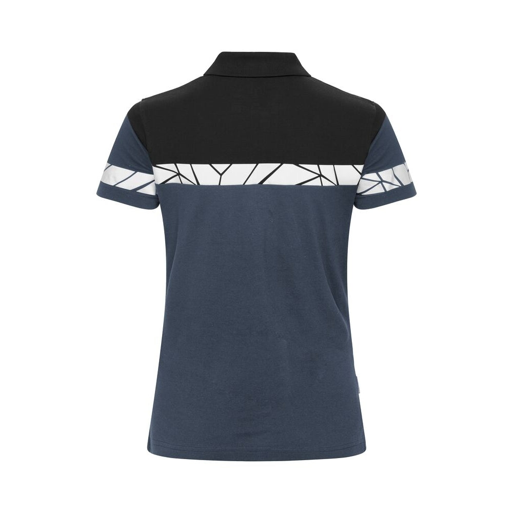 Navy-Black - Back - Projob Womens-Ladies Progression Pique Polo Shirt